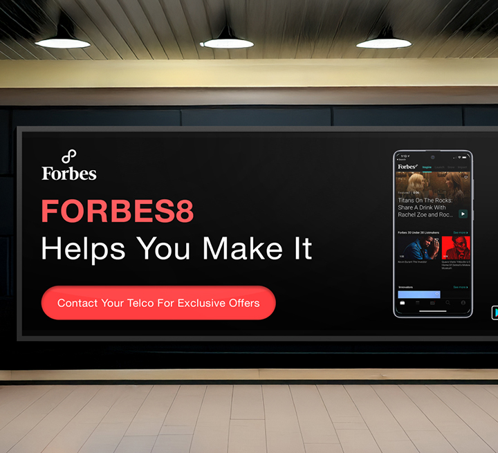 Forbes branded ad banner - Flocksy