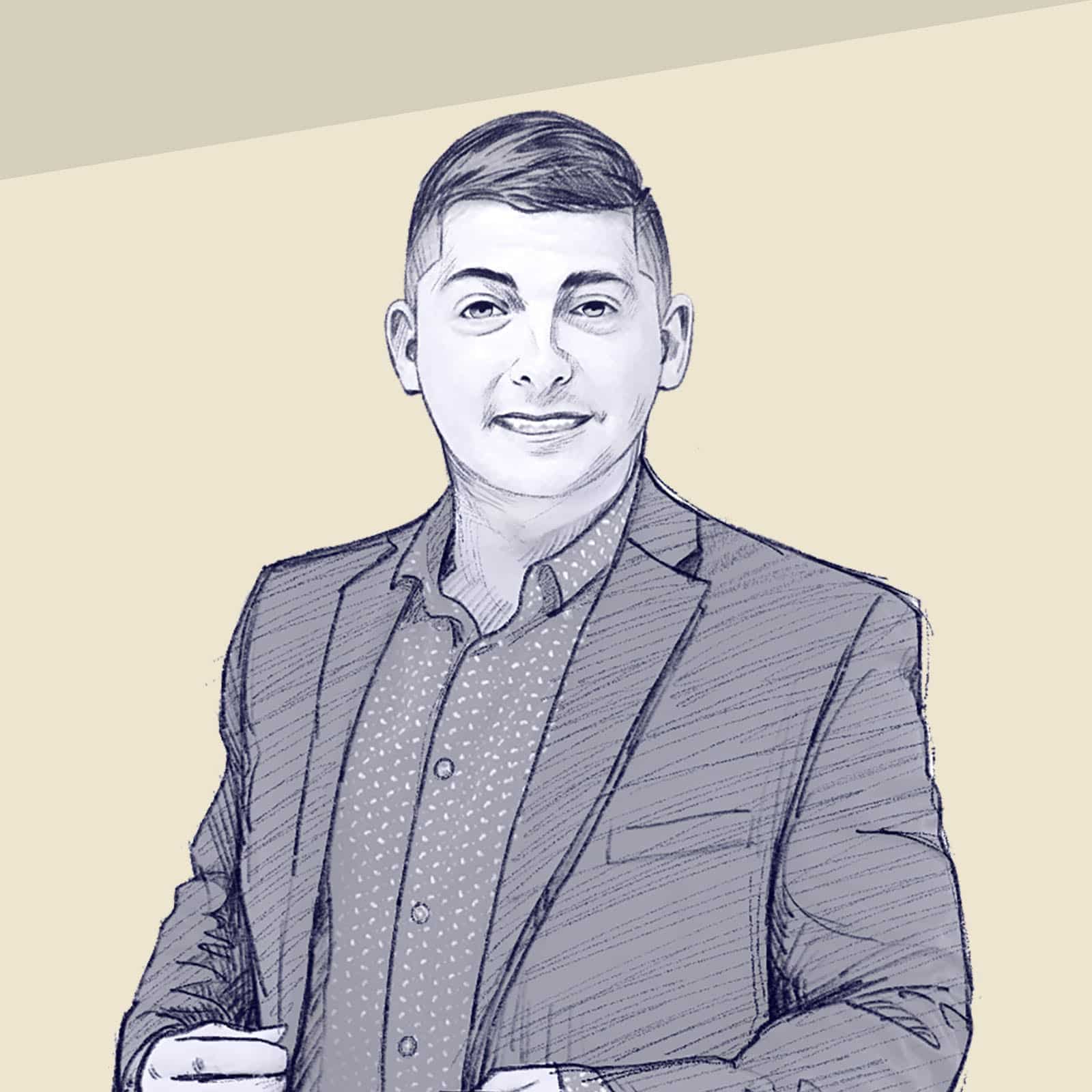 portrait illustration about us page employee portrait company founders