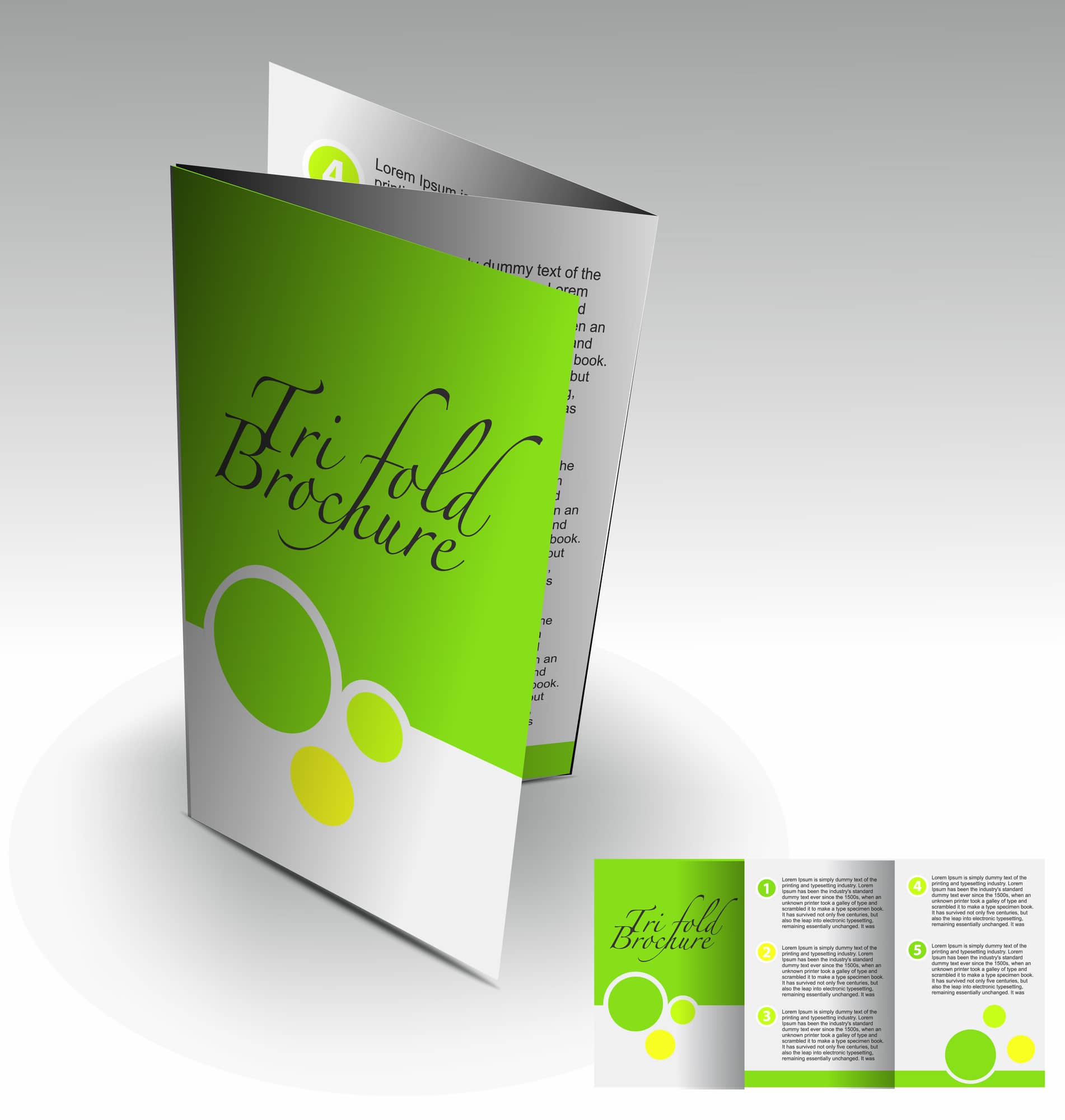 stock image of XL tri-fold brochure