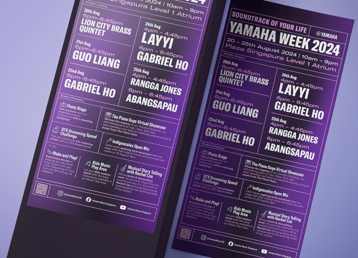 Yamaha event material design - Flocksy