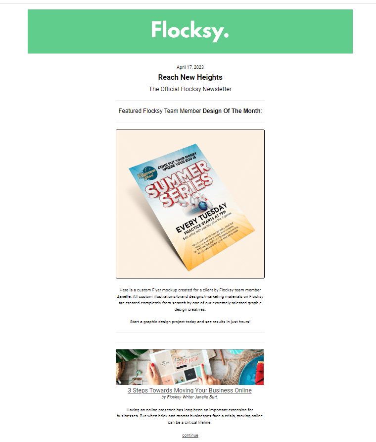 screenshot-of-Flocksy-newsletter-email