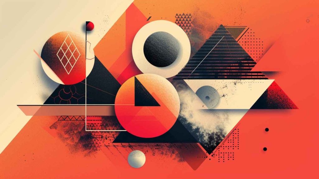 Geometric shapes shown on a design