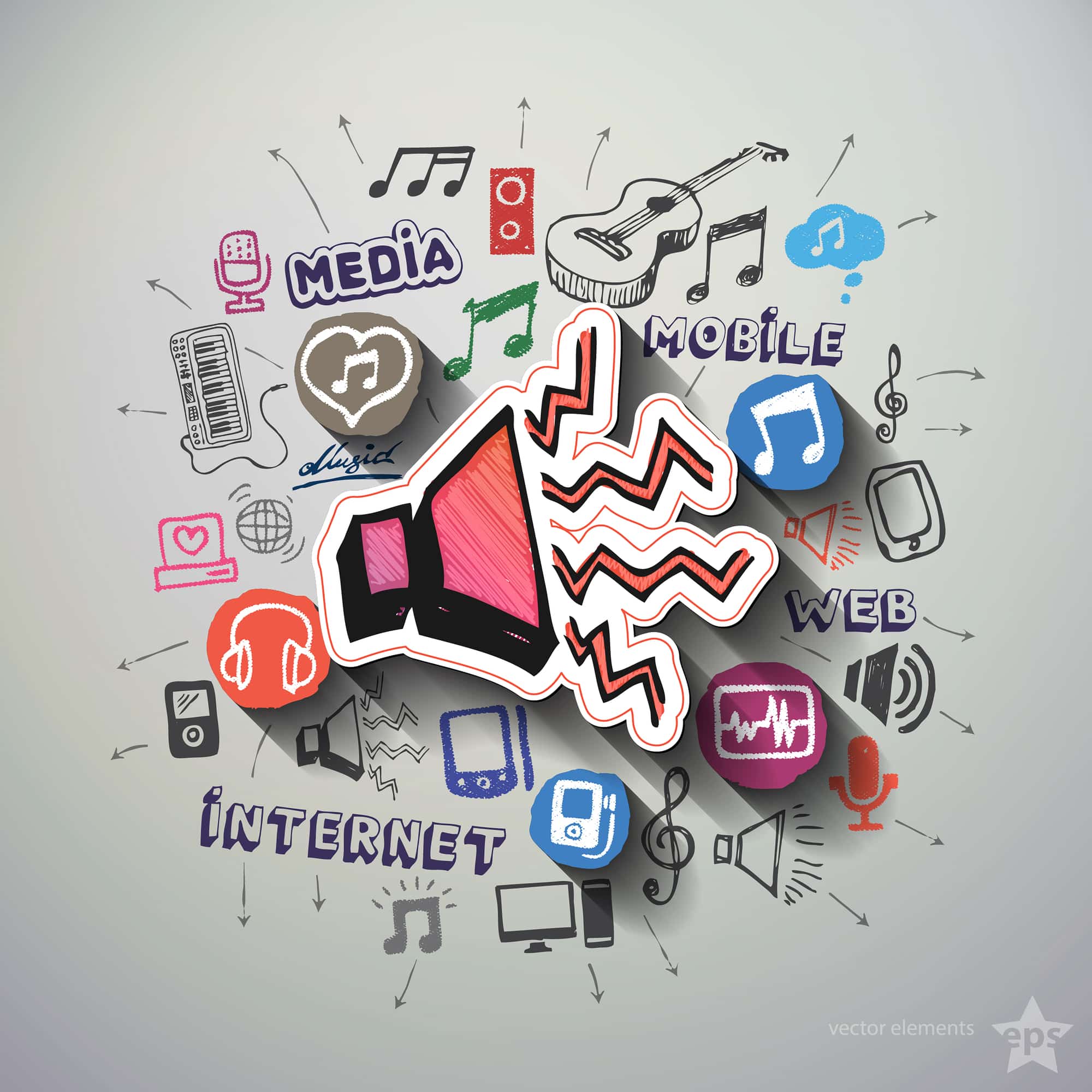 stock-illustration-of-digital-media-press-kit-music-promotion