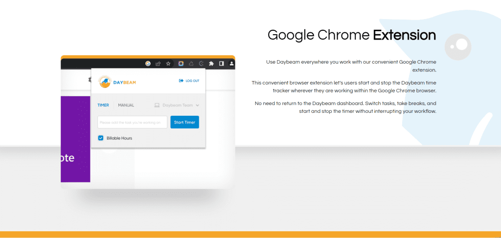 Daybeam Google extension screenshot
