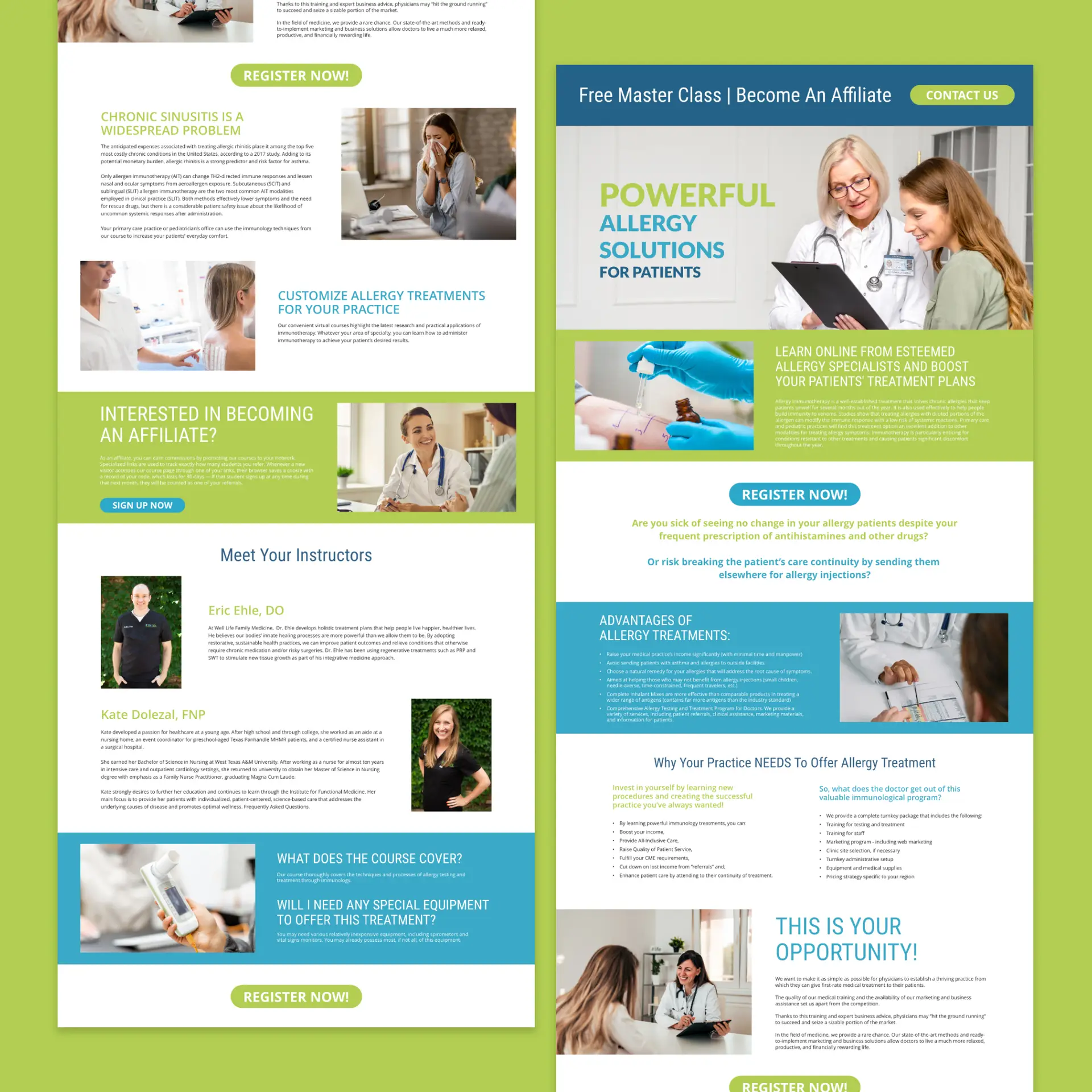 Real client landing pages 9