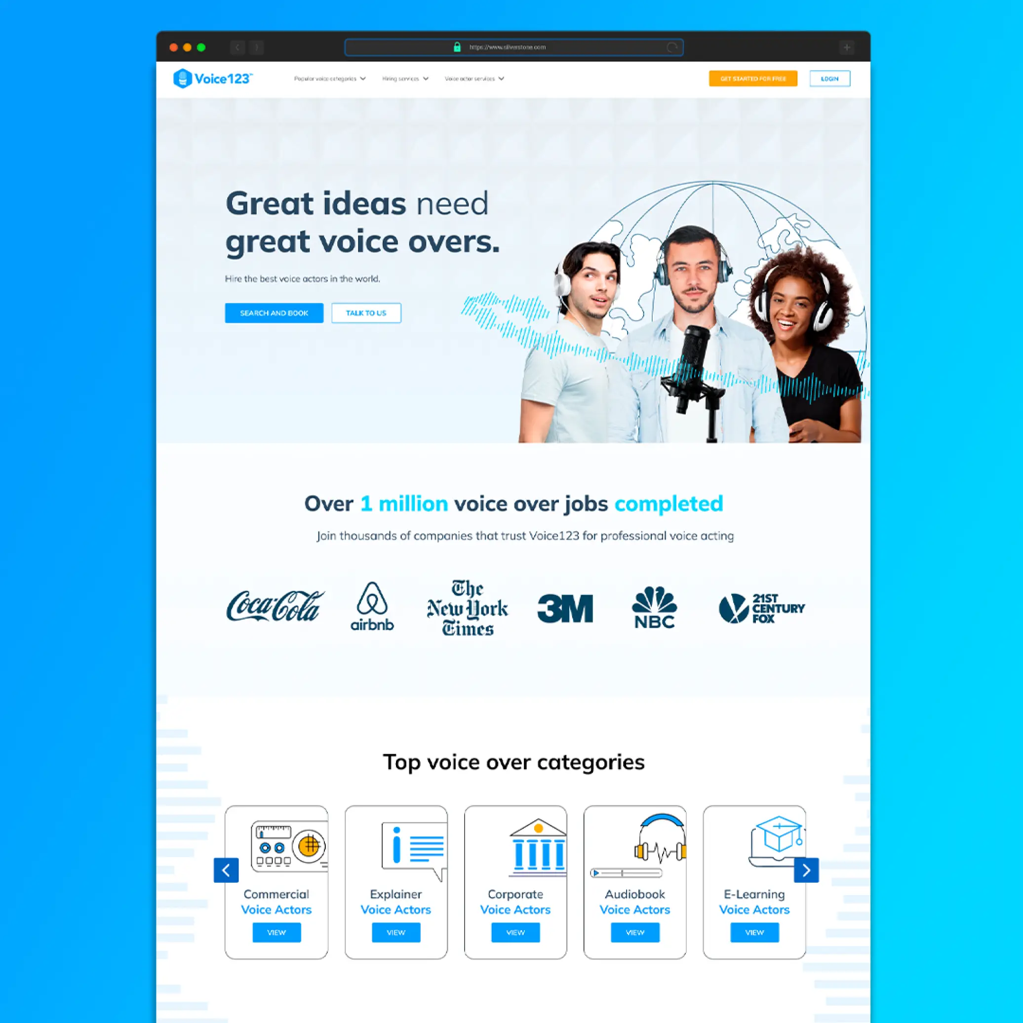Unlimited graphic design example — Web design