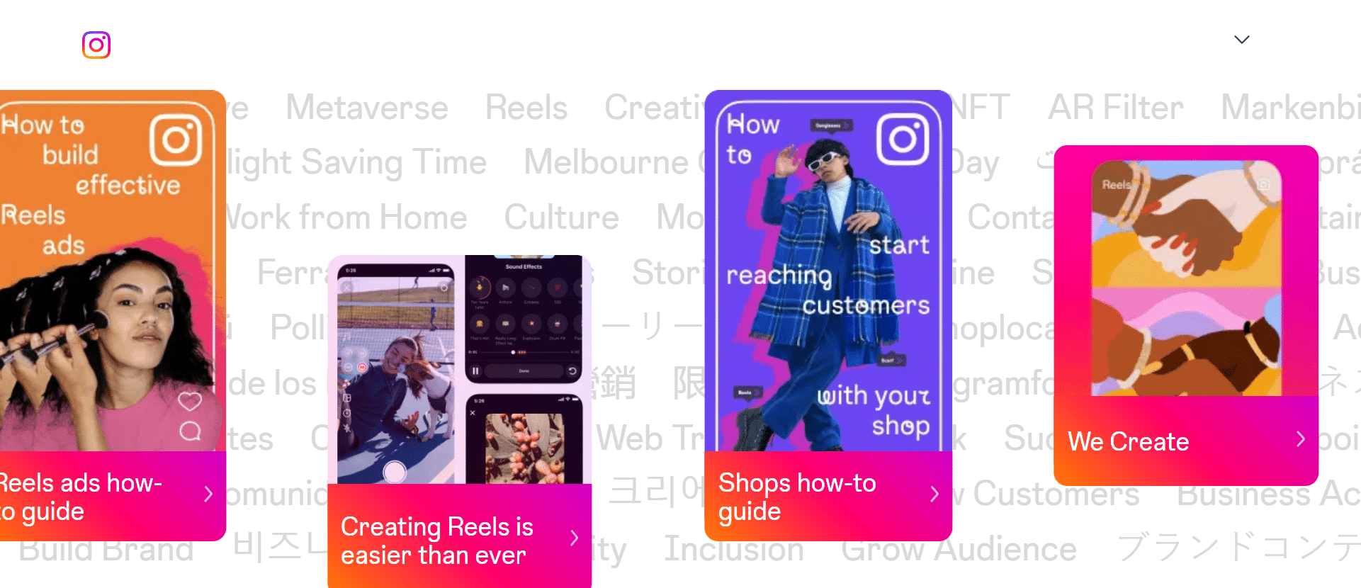 Instagram-for-business-landing-page-screenshot