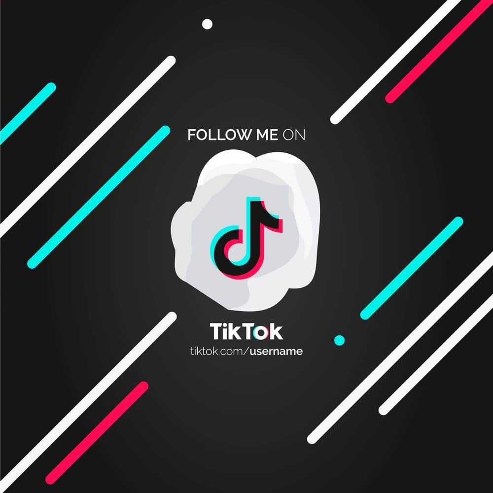 follow me tiktok abstract banners vector design illustration