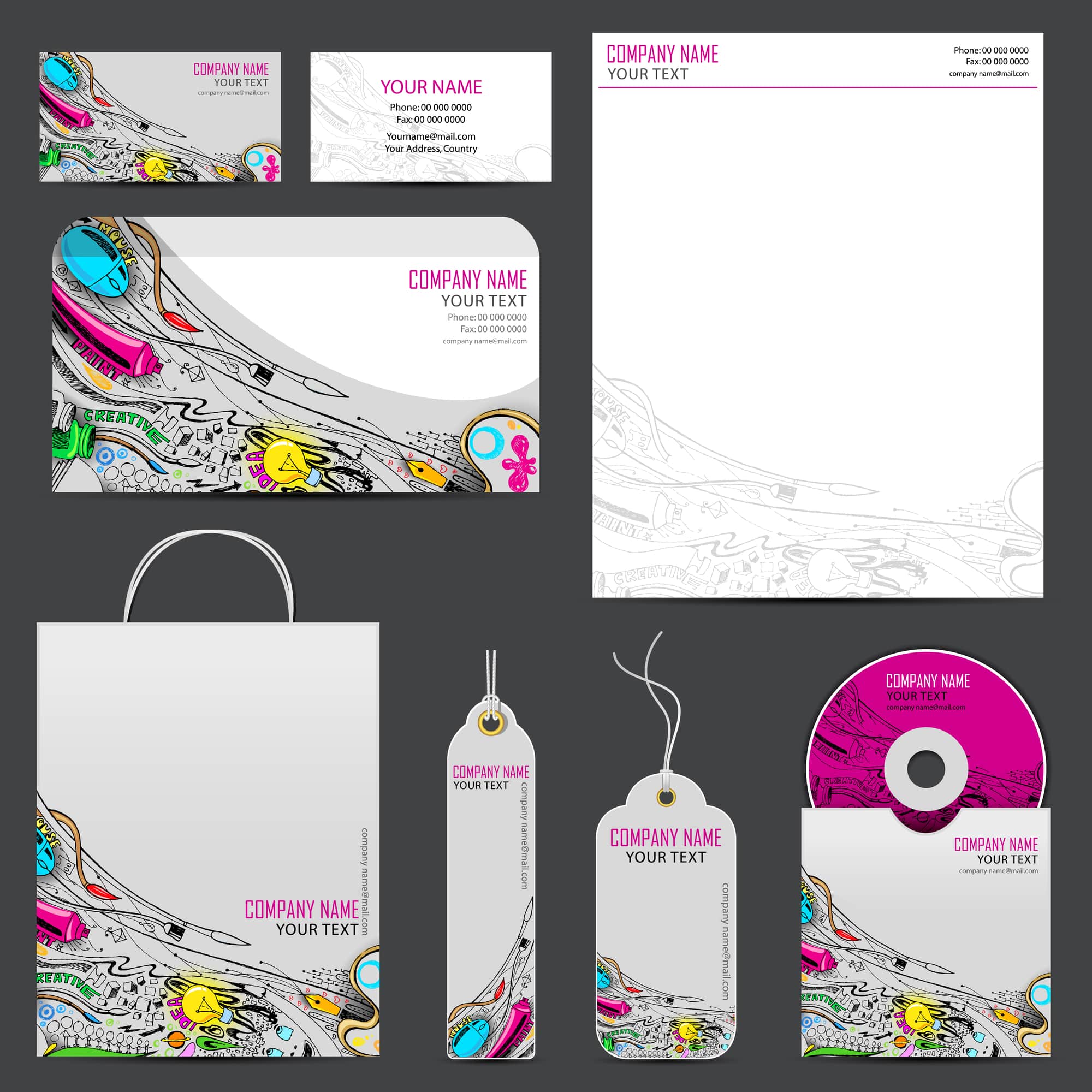 stock-photo-of-bright-graphic-business-stationery-design
