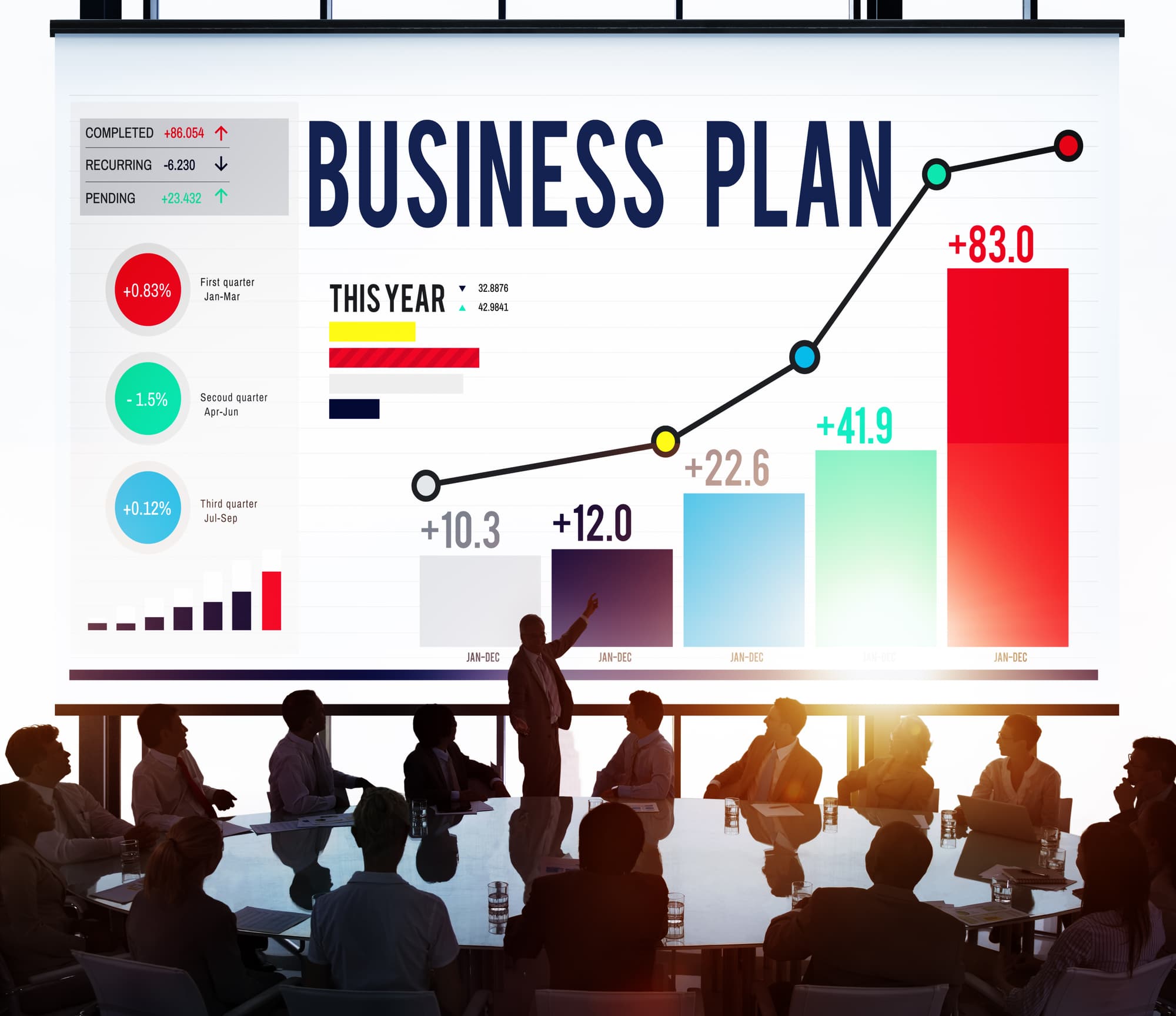 stock image of power point presentation