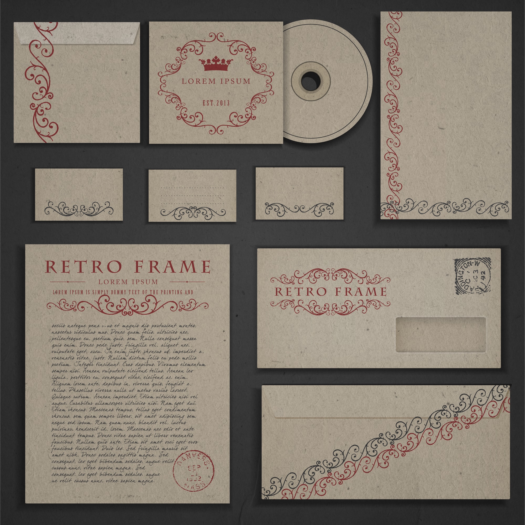 stock-photo-of-vintage-bespoke-stationery-design