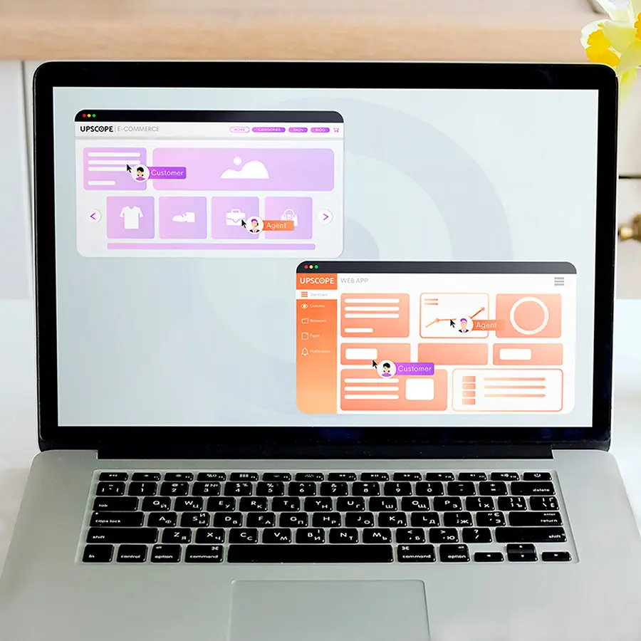 Upscope brand and social asset - Flocksy
