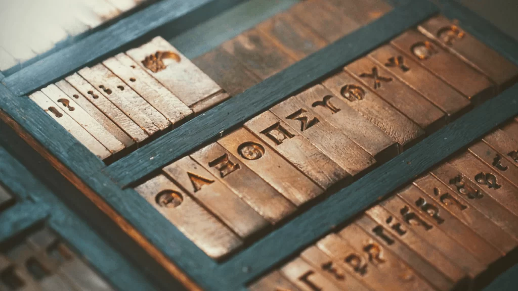 Old fashioned printing press
