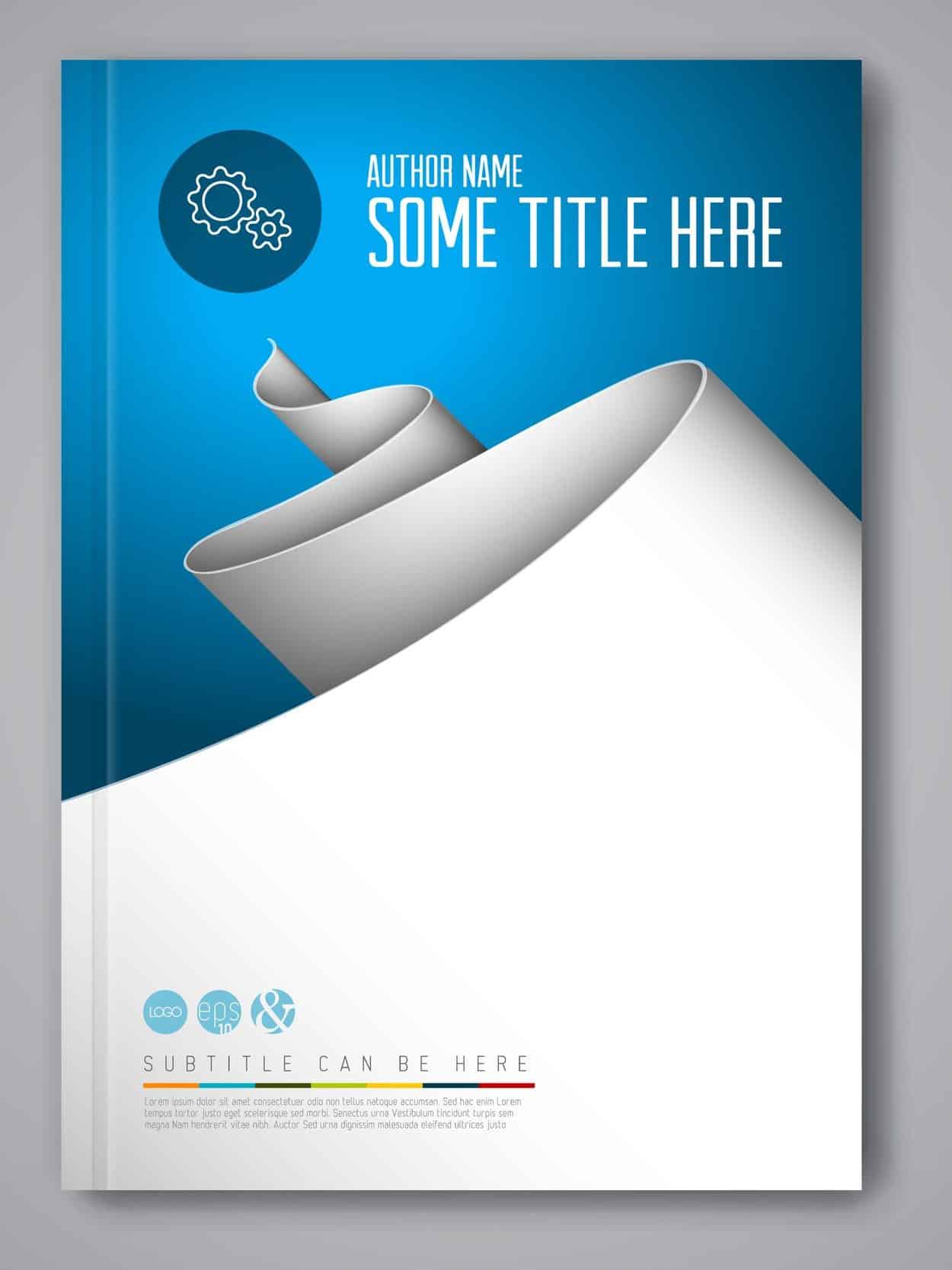 Modern Vector abstract brochure / book / flyer design template with paper