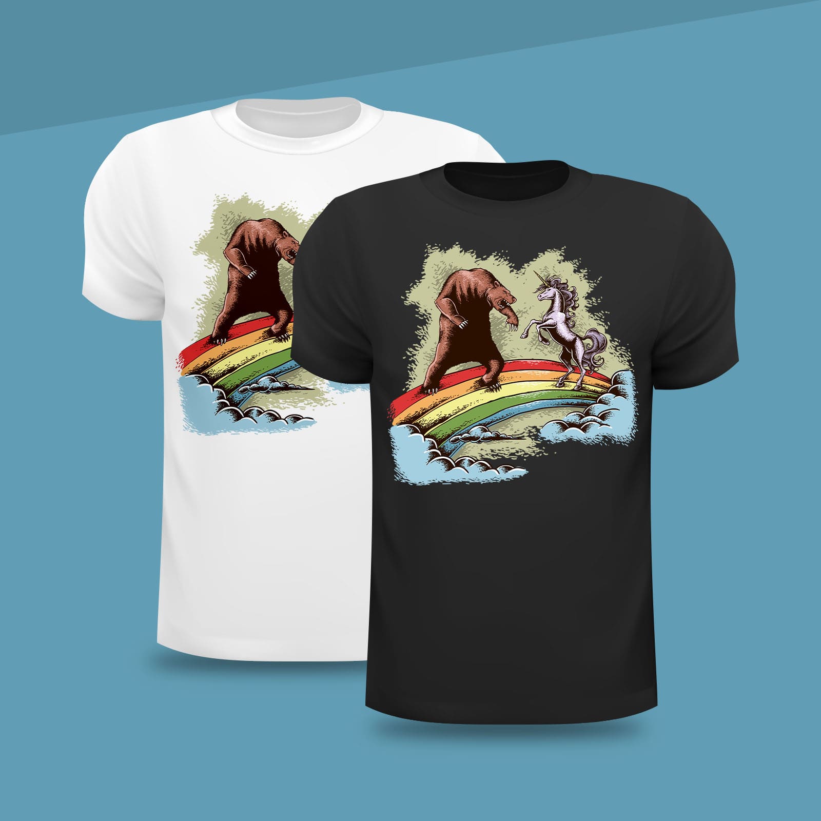 graphic-t-shirt-design-with-background-by-Flocksy