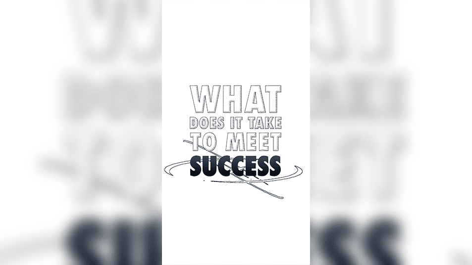What does it take to meet success