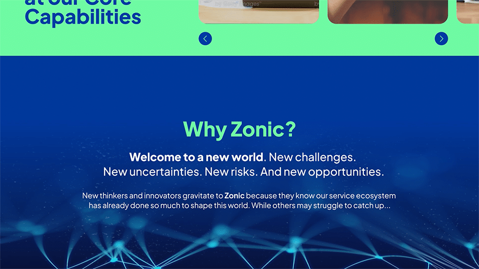 Custom website design example