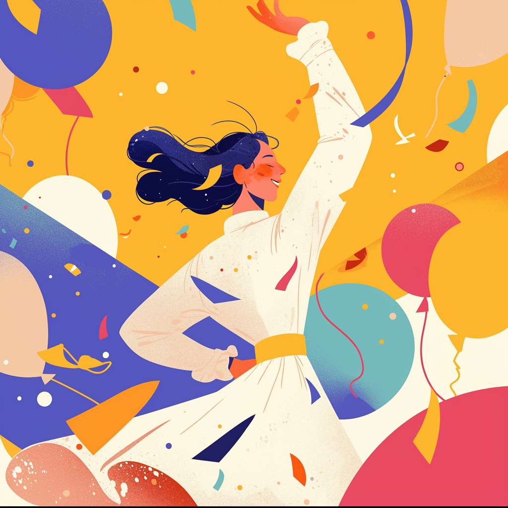 Abstract image of a woman dancing