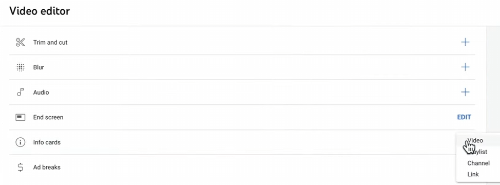Screenshot of a tutorial on how to edit YouTube videos