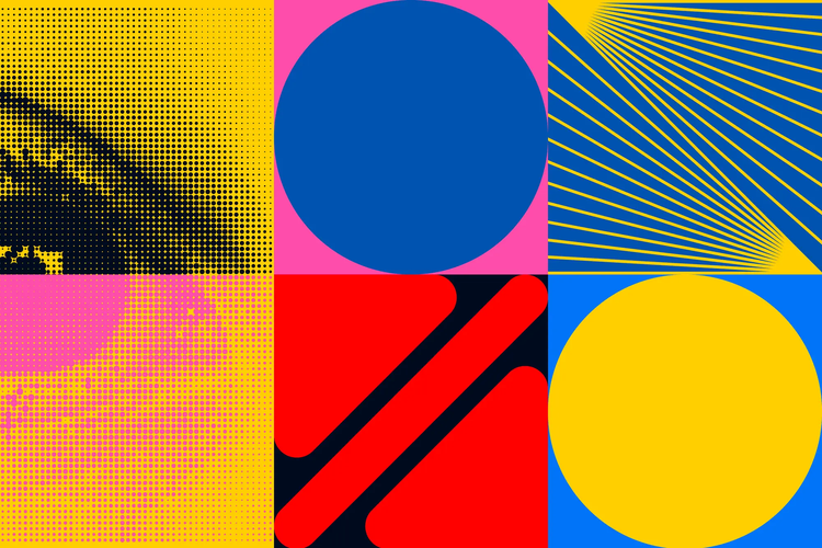 Boldo Colors shown in a abstract design