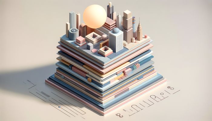 A graphic depicting layering in design