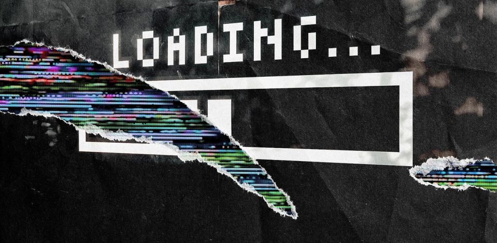 the text Loading shown on a graphic