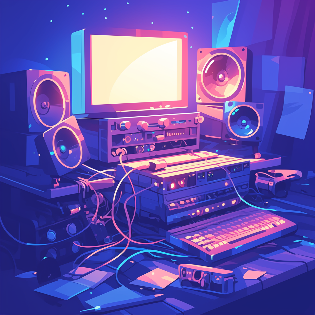 A computer screen shown on a table