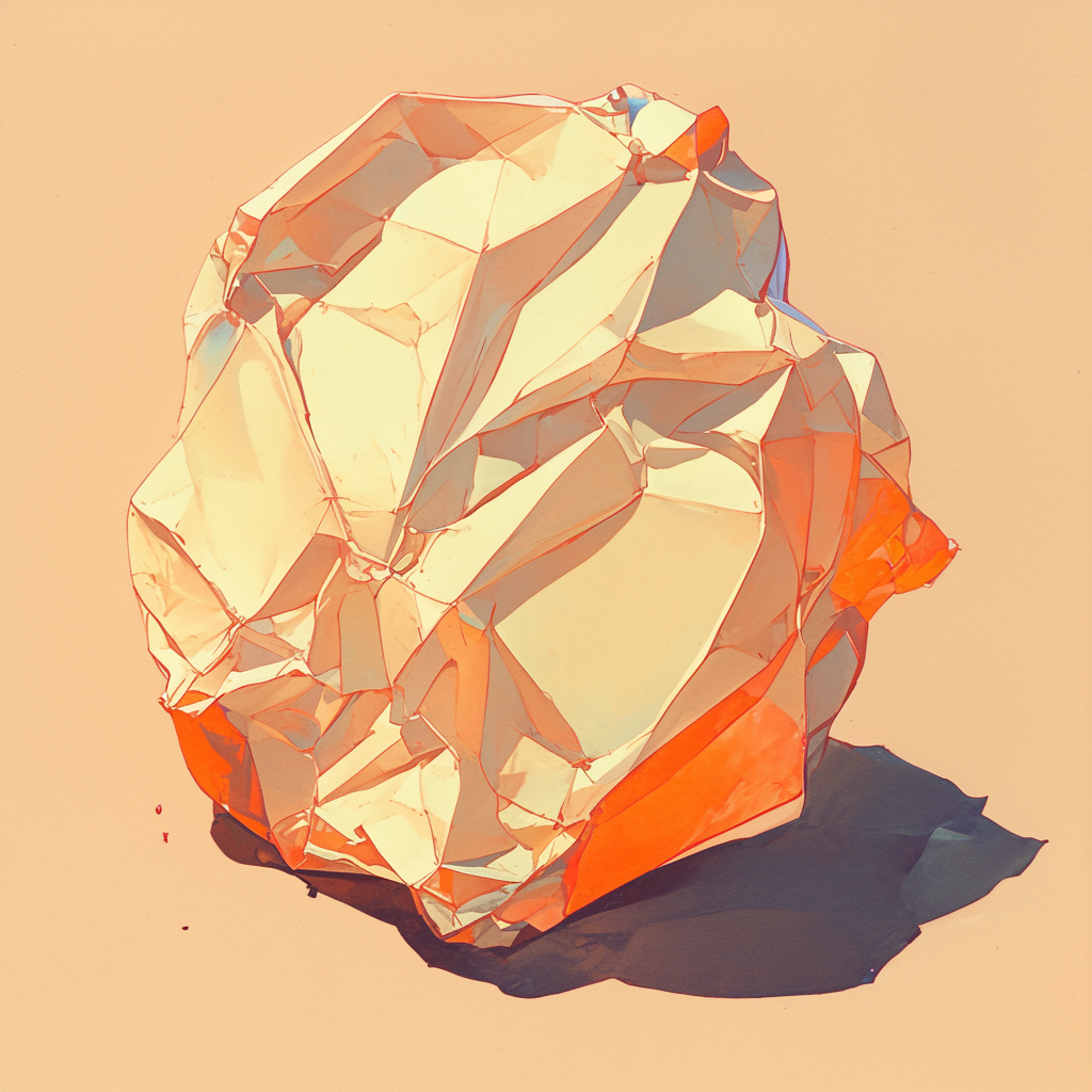 A piece of paper crumpled into a ball