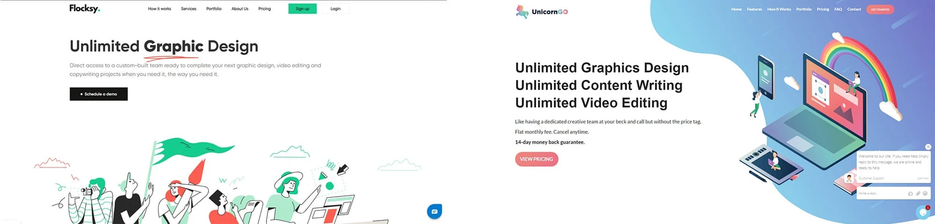 UnicornGO vs Flocksy