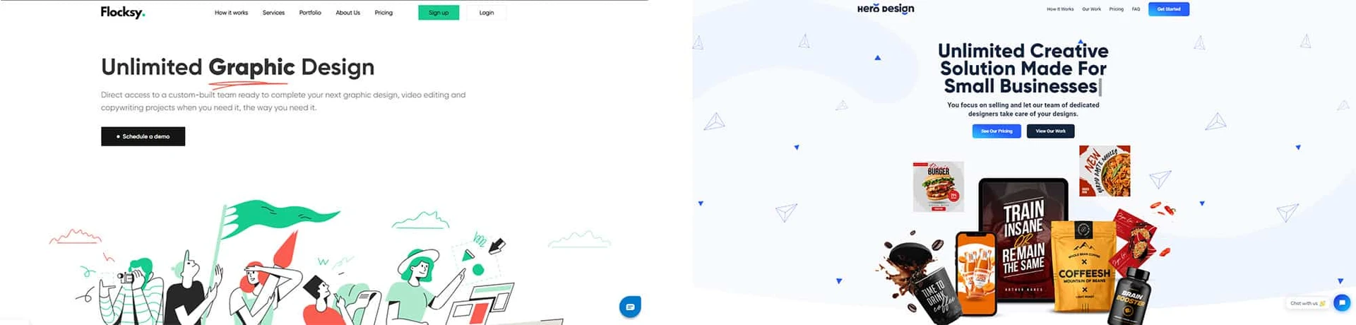 Hero Design vs Flocksy